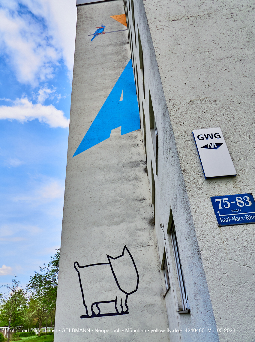 05.05.2023 - Graffiti am Karl-Marx-Ring 75 in Neuperlach